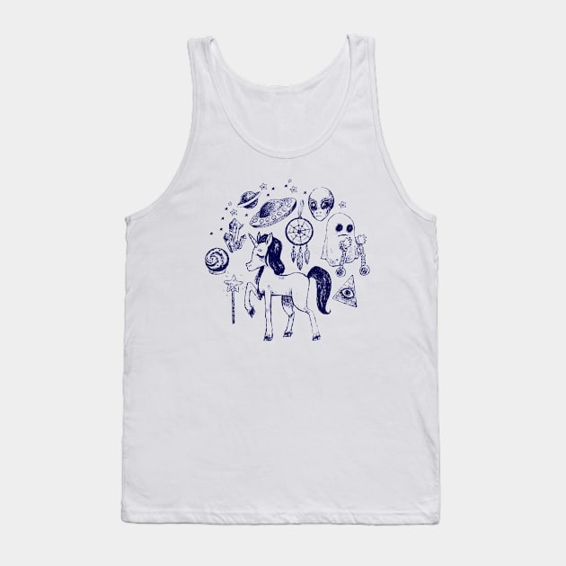 Mystical creatures collection Tank Top by Mako Design 